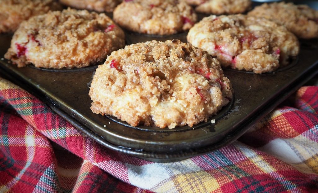Ovocné muffiny (Zdroj: https://pixabay.com/en/cranberry-muffins-muffin-cranberry-2251557/)