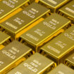 Golden bars as a background Financial concepts